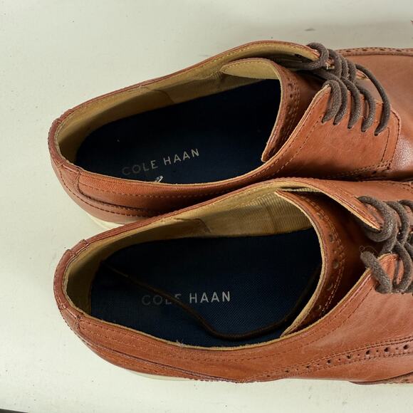 Cole Haan Originalgrand Wingtip Oxfords Men's 11 Brown Lace Up Low Top C26471 - Picture 9 of 10